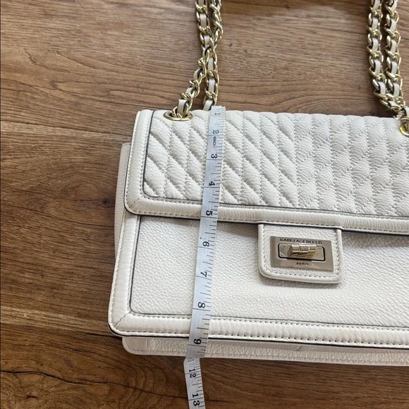 karl lagerfeld paris shoulder bag in pebble leather - Picture 6 of 10